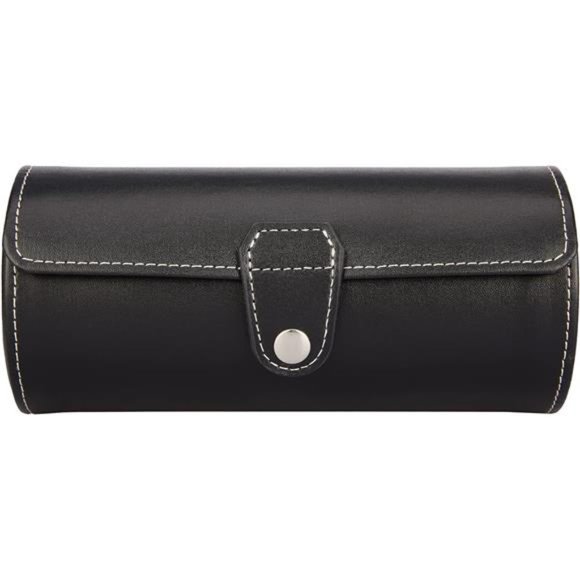 Vegan Leather Watch Case 3-Slot, Watch Roll Travel Storage Organizer - Picture 2 of 7